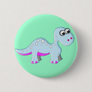 Cute Cartoon Dinosaur 6 Cm Round Badge