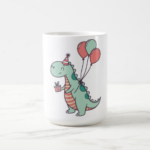 Cute Cartoon Dinosaur Birthday Design Coffee Mug