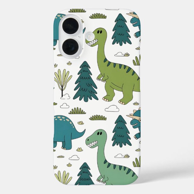 Cute Cartoon Dinosaur Forest Pattern Phone Case (Back)