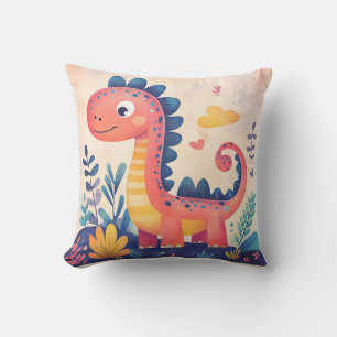  Cute Cartoon Dinosaur Ilustration Toddler Pillow 