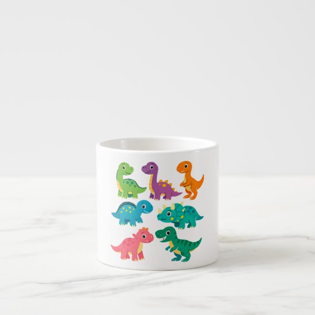 Cute Cartoon Dinosaur Mug Design (Front)