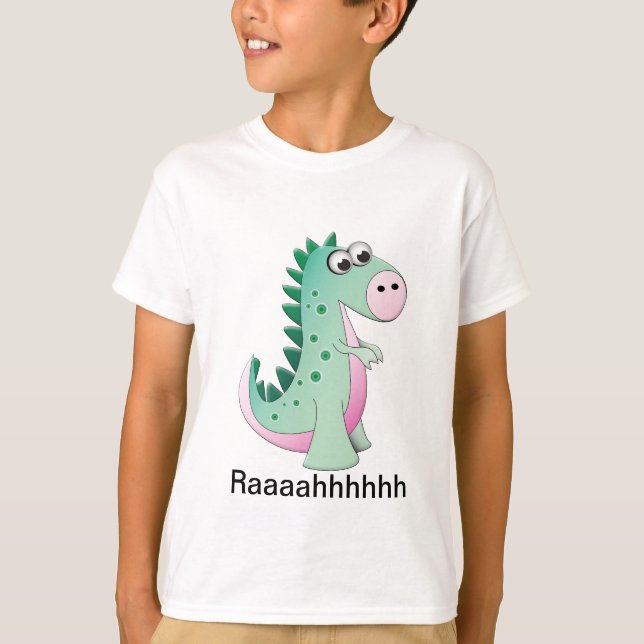 Cute Cartoon Dinosaur T-Shirt (Front)