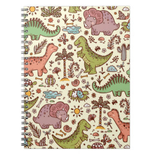 Cute Cartoon Dinosaur Vintage Pattern Notebook