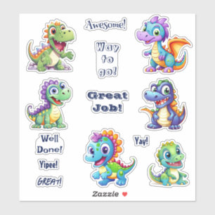 Cute Cartoon Dinosaurs Encouragement