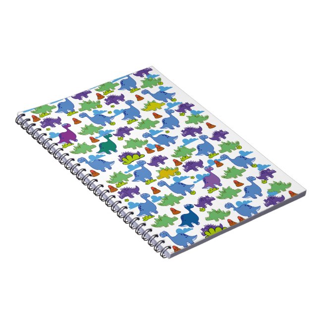 Cute Cartoon Dinosaurs Notebook (Right Side)