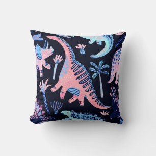 Cute cartoon dinosaurs pattern. cushion