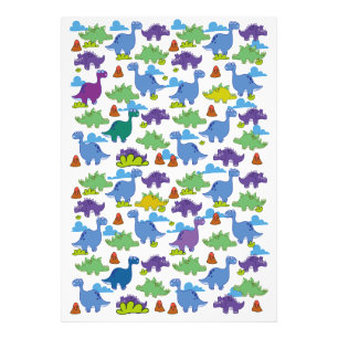 Cute Cartoon Dinosaurs Photo Print