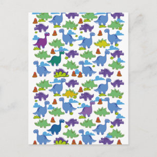 Cute Cartoon Dinosaurs Postcard