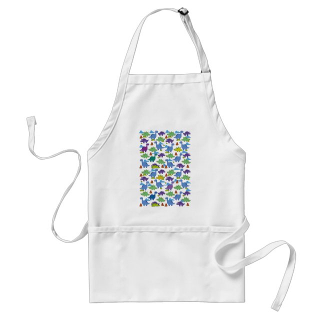 Cute Cartoon Dinosaurs Standard Apron (Front)