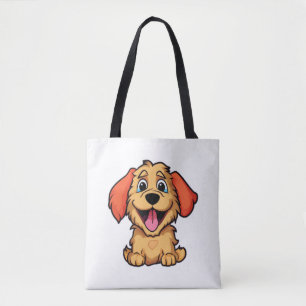 Cute cartoon dog 3 tote bag