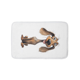 Cute Cartoon Dog Breed Art Collection Bath Mat