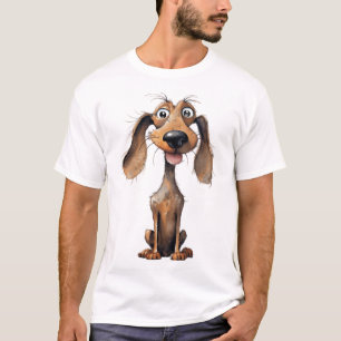 Cute Cartoon Dog Breed Art Collection T-Shirt
