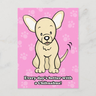 Cute Cartoon Dog Chihuahua Postcard