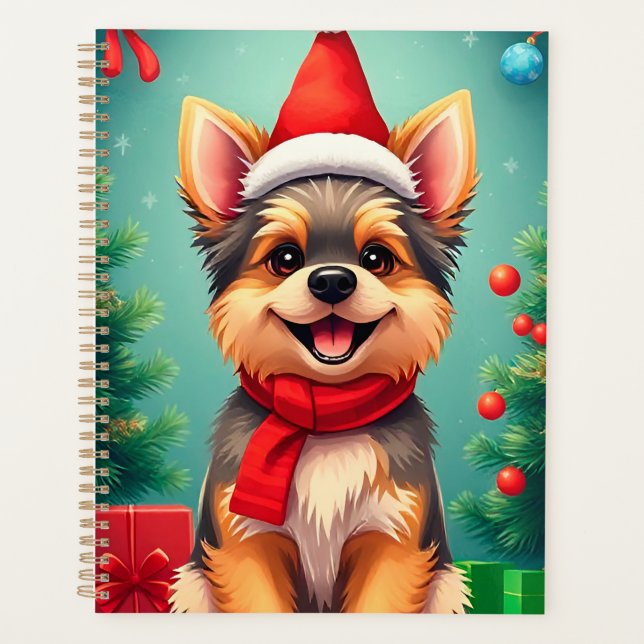 🎁Cute Cartoon Dog Christmas Planner Gift ✨ (Front)