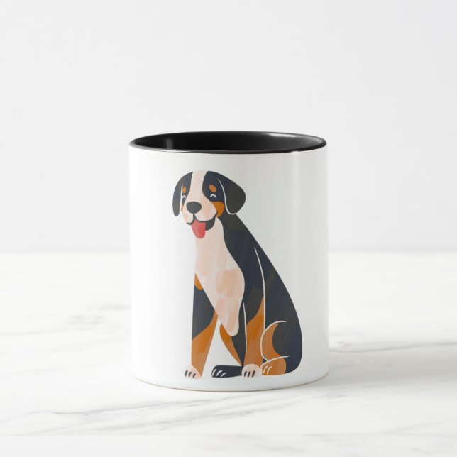 Cute Cartoon Dog Coffee Mug (Center)