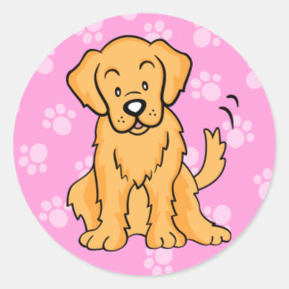 Cute Cartoon Dog Golden Retriever Sticker