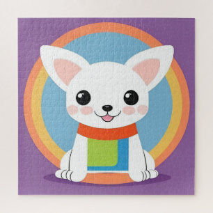 Cute Cartoon Dog Illustration Jigsaw Puzzle