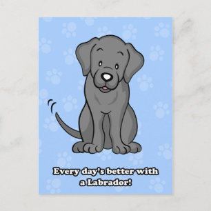 Cute Cartoon Dog Labrador Postcard