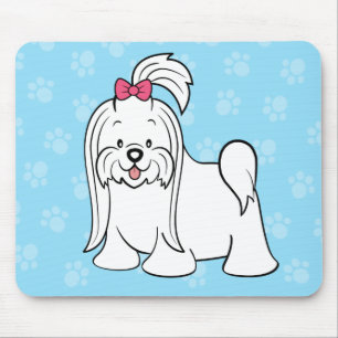 Cute Cartoon Dog Maltese Mousepad