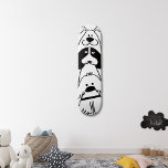 Cute Cartoon Dog Minimalist Pet Design  Skateboard<br><div class="desc">Add some playful personality to your skate setup with this adorable dog-themed skateboard deck! Featuring three stacked cartoon-style dogs in a bold black-and-white design against a bright background, this board is perfect for dog lovers, pet groomers, and skaters who appreciate a fun, modern aesthetic. This high-quality skateboard deck is designed...</div>