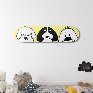 Cute Cartoon Dog Playful Pet Design Skateboard