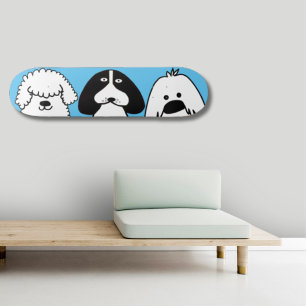 Cute Cartoon Dog Playful Pet Design Skateboard