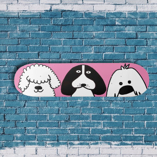 Cute Cartoon Dog Playful Pet Design Skateboard