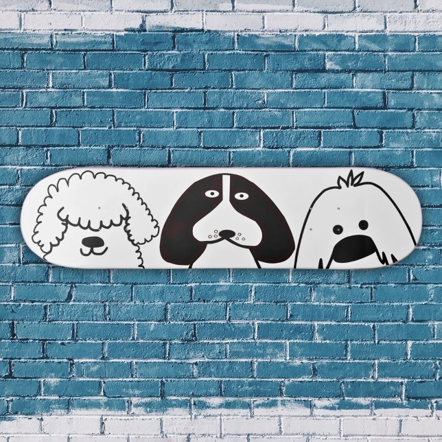 Cute Cartoon Dog Playful Pet Design  Skateboard (Creator Uploaded)