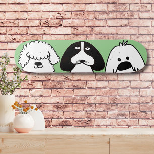 Cute Cartoon Dog Playful Pet Design Skateboard