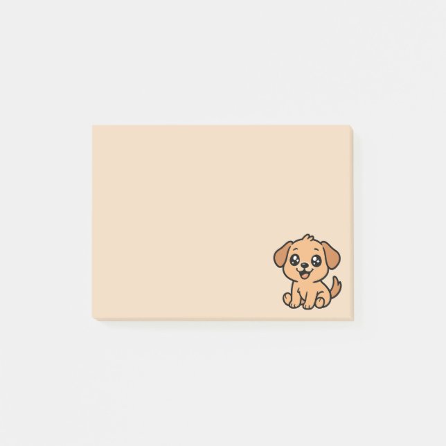 Cute Cartoon Dog Post-It Notes (Front)