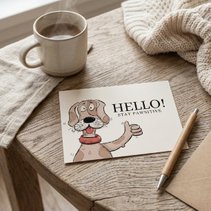 Cute Cartoon Dog Thumbs Up Typography Sticker  Mouse Pad