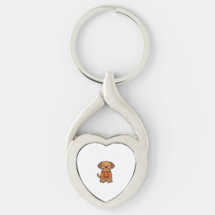 Cute Cartoon Dog Trick-or-Treating Classic T-Shirt Key Ring