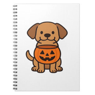 Cute Cartoon Dog Trick-or-Treating Classic T-Shirt Notebook