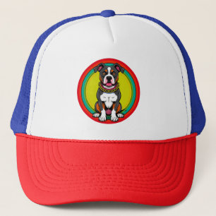 Cute Cartoon Dog with Collar Trucker Hat