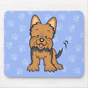 Cute Cartoon Dog Yorkie Mousepad