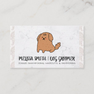 Cute Cartoon Doggy   Pet Care Business Card