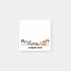 cute cartoon dogs and cats post it