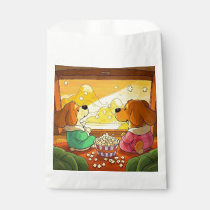Cute cartoon dogs popcorn and movie favour bag