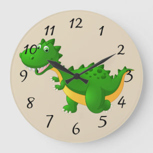 Cute cartoon Dragon Large Clock