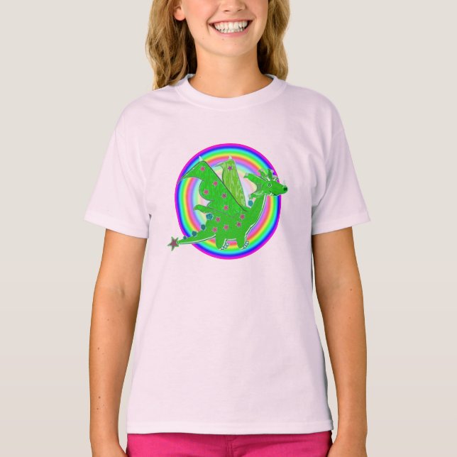 Cute Cartoon Dragon T-Shirt (Front)
