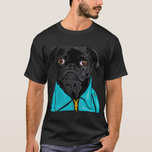Cute Cartoon Drawing Art Lovely Pug Dog T-Shirt