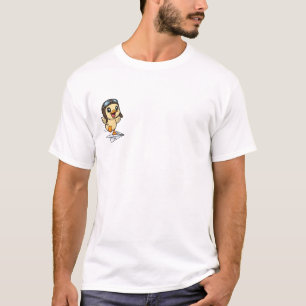 Cute Cartoon Duck Pilot Flying on Paper Airplane T-Shirt