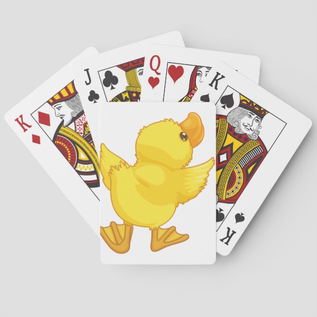 cute cartoon duck playing cards (Back)