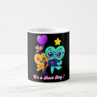 Cute Cartoon Duo Coffee Mug – Shoot Day Fun Design