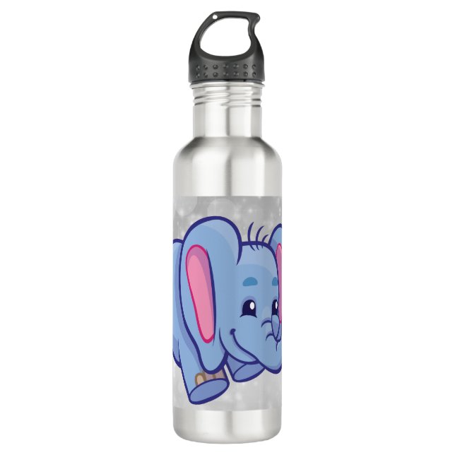 Cute cartoon elephant 710 ml water bottle (Front)