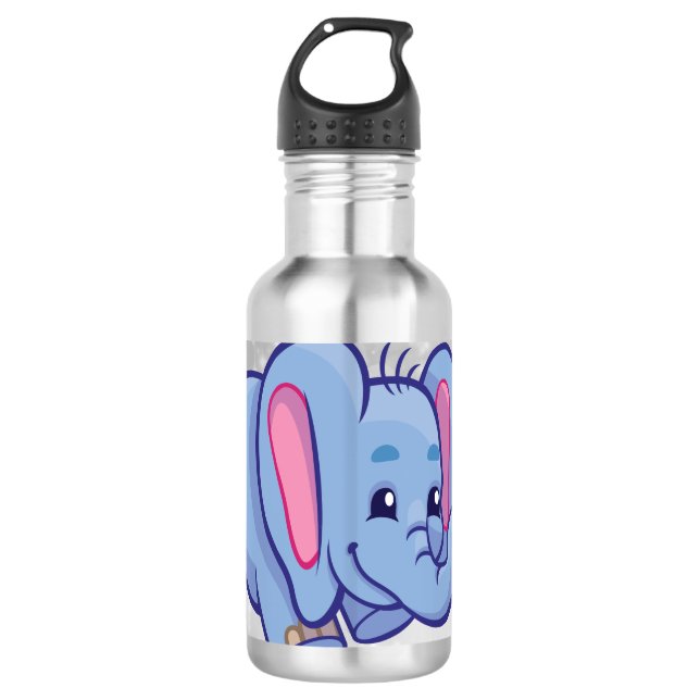 Cute cartoon elephant 710 ml water bottle (Front)