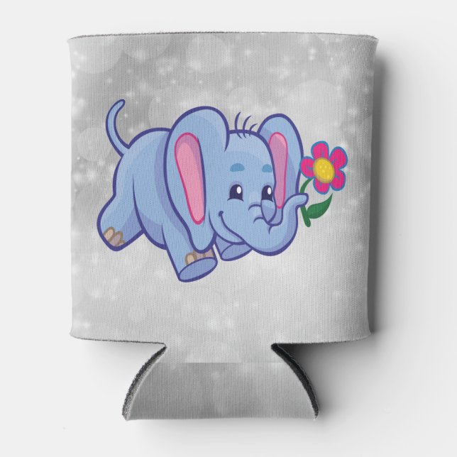 Cute cartoon elephant can cooler (Front)