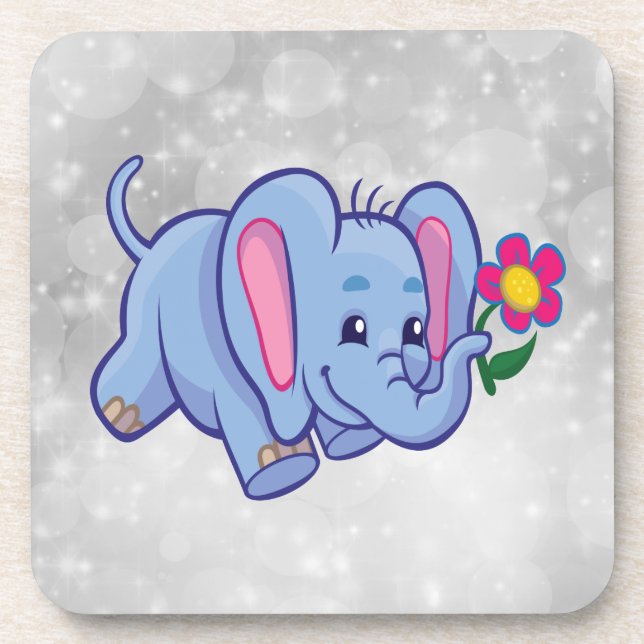 Cute cartoon elephant coaster (Front)