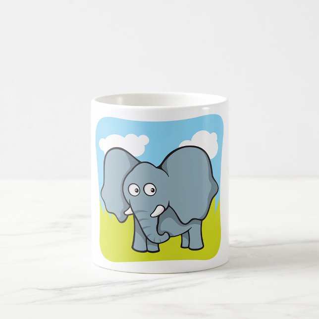 Cute Cartoon Elephant Fun Jungle Animal  Coffee Mug (Creator Uploaded)