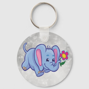 Cute cartoon elephant key ring
